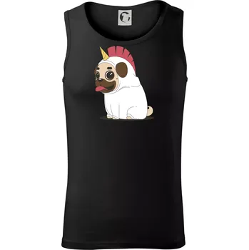 Pánské termoprádlo Mops a jednorožec - Tílko pánské Core - L ( Černá )