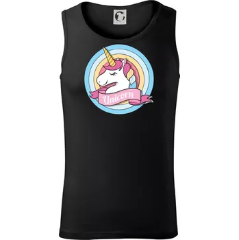 Jednorožec v kolečku - Tílko pánské Core - L ( Černá )