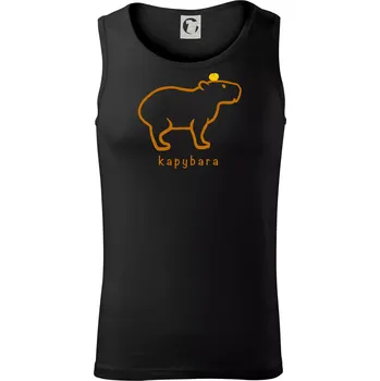 Kapybara hnědý obrys (Moňas) - Tílko pánské Core - 2XL ( Černá )