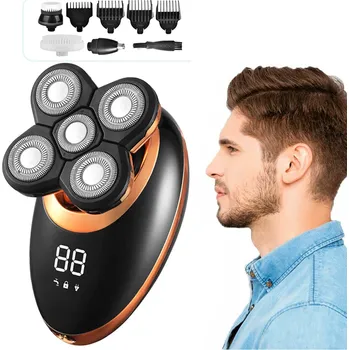 Holicí strojek Holicí Strojek pro muže 5v1 - Strojek na holení vousů, vlasů a hlavy - Zastřihovač