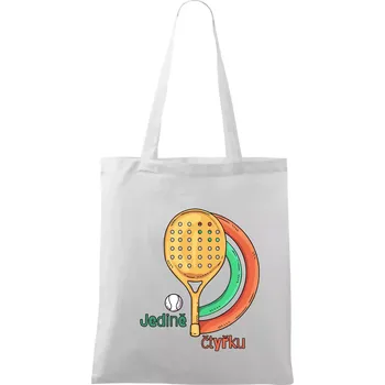 Padel jedině čtyřku - Taška bavlněná - 42 x 38 cm ( Bílá )