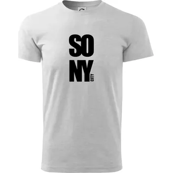 SO NY city - Triko extra velké (5-8XL) - 7XL ( Světlešedý Melír )