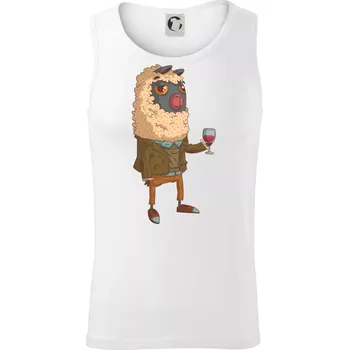 Alpaka s vínem muž - Tílko pánské Core - M ( Bílá )