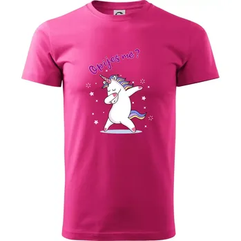 Jednorožec Opiješ mě? - Klasické pánské triko vyšší gramáže - XS ( Purpurová )