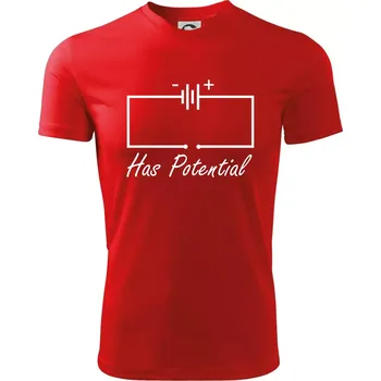 Chlapecké tričko Has potential - Dětské triko sportovní (dresovina) - 122 cm/6 let ( Červená )