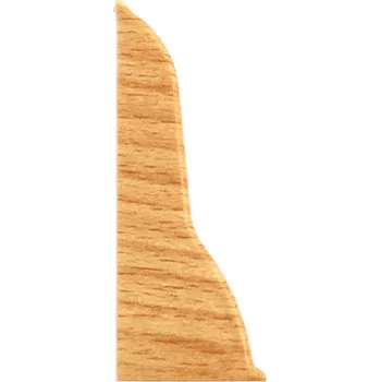 Podlahová lišta Levá koncovka k soklové liště 62mm PCV BUK (buk)