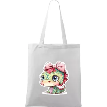 Dračí holčička - Taška bavlněná - 42 x 38 cm ( Bílá )