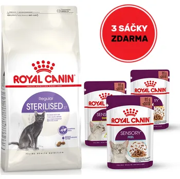 Krmivo pro kočku ROYAL CANIN Sterilised 10kg + 3 sáčky mokrého krmiva ZDARMA!!!