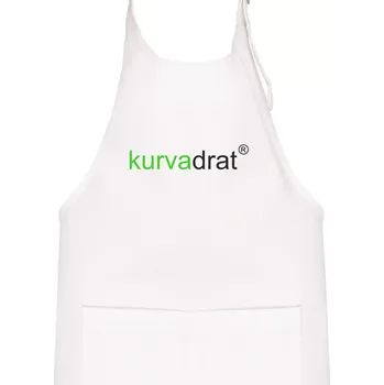 Kuchyňská zástěra KurvaDrát - Dětská zástěra na vaření - Univerzální velikost ( Bílá )