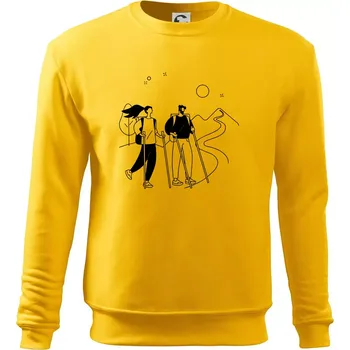 Pánská mikina Kreslený pár na výletě - Mikina Essential pánská - 2XL ( Žlutá )