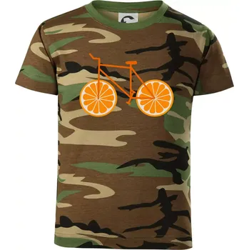 Chlapecké tričko Kolo pomeranč (Moňas) - Dětské maskáčové triko - 146 cm/10 let ( Hnědý maskáč )