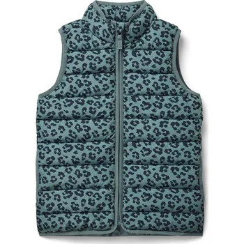 Dámská vesta 701910 - Tchibo - Dětská prošívaná vesta - pro ženy - vel. 146/152 - barva: modrá/s potiskem