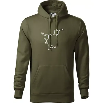 Pánská mikina Barová chemie - víno - Mikina pánská Cape s kapucí - 5XL ( Military )