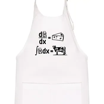 Kuchyňská zástěra Matematika mléko - Dětská zástěra na vaření - Univerzální velikost ( Bílá )