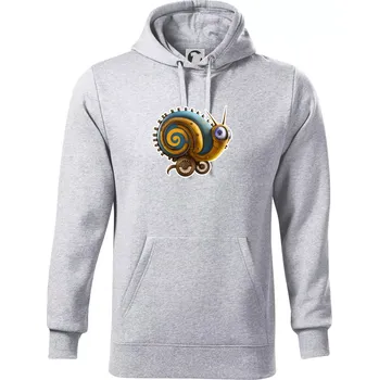 Pánská mikina Poštovní vůz z doby dávno minulé - Mikina pánská Cape s kapucí - L ( Světlešedý Melír )