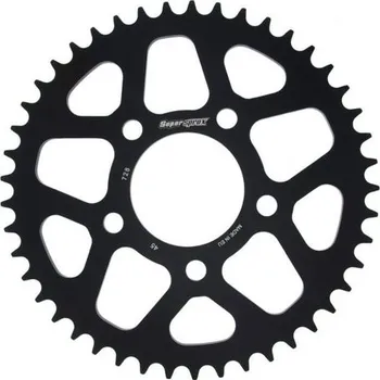 Řetězová sada pro motocykl Hliníková řetězová rozeta SUPERSPROX RAL-728:45-BLK černý 45 zubů, 520