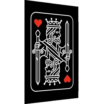 Obraz Plakát v Rámu Černobílý KARTA Král Srdcí 50x70