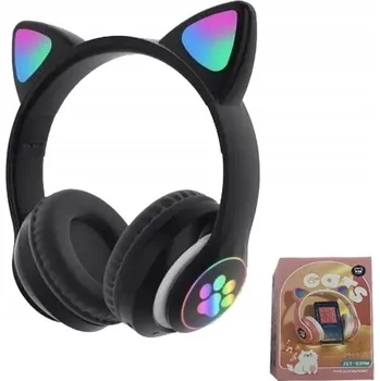 Sluchátka B39 BEZDRÁTOVÁ SLUCHÁTKA S BLUETOOTH RGB KOČIČÍ UŠI PRO DĚTI ČERNÁ