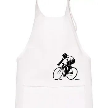 Kuchyňská zástěra Silniční cyklista - Dětská zástěra na vaření - Univerzální velikost ( Bílá )