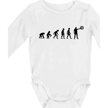 Evoluce střelec terč - Body kojenecké s dlouhým rukávem - Dlouhý r. do 3 měs ( Bílá )