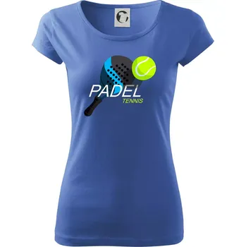 Dámské tričko Padel obrazek barevný - Dámské triko Pure - S ( Azurově modrá )