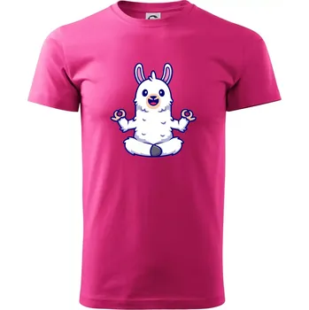 Yoga meditace - lama - Klasické pánské triko vyšší gramáže - S ( Purpurová )