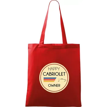 Happy Cabriolet Owner - Taška bavlněná - 42 x 38 cm ( Červená )