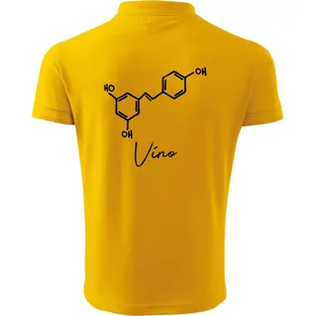 Pánská košile Barová chemie - víno - Polokošile pánská Pique Polo 203 - 5XL ( Žlutá )