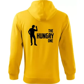 Pánská mikina Bachelor party - The hungry one - Mikina s kapucí na zip trendy zipper - S ( Žlutá )