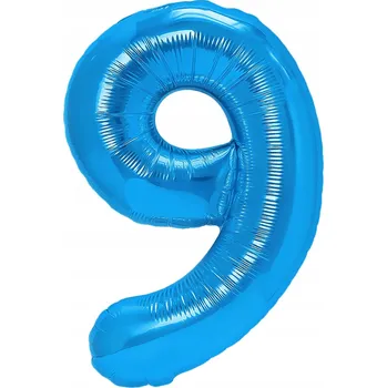 Balónek Id_2339_9nc FÓLIOVÝ BALÓNEK ČÍSLICE 9 TMAVĚ MODRÝ 100cm DEVĚT LET STO