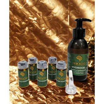 Pleťové sérum Trichology HeadSpa SPICULE POWDER 99% čistý pudr mikrojehličky spikule mezoterapie 5 x 0,4g + HYDROGEL Trichology HeadSpa