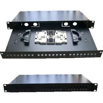 Serverovna DATACOM 19" optická vana výsuvná 1U 24 SC simplex černá + kazeta