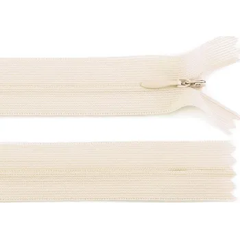 Zip Spirálový zip skrytý No 3 délka 50 cm dederon, malé, 306 béžová nejsv.