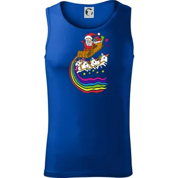 Santa a jednorožci (Pecka design) - Tílko pánské Core - XL ( Královská modrá )
