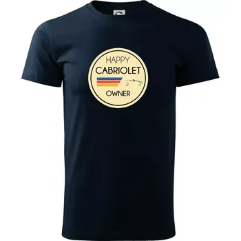 Happy Cabriolet Owner - Triko extra velké (5-8XL) - 8XL ( Námořní modrá (velmi tmavá - téměř černá) )