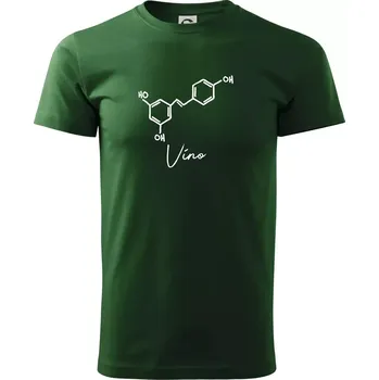 Pánské tričko Barová chemie - víno - Triko extra velké (5-8XL) - 8XL ( Lahvově zelená )