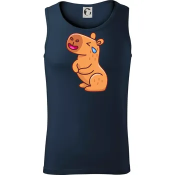 Pánská móda Smutná kapybara - Tílko pánské Core - M ( Námořní modrá (velmi tmavá - téměř černá) )