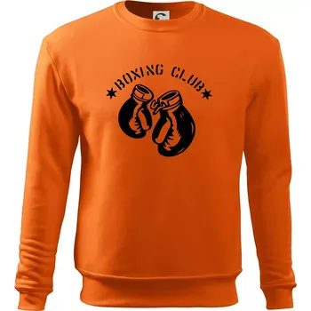 Pánská mikina Boxing club nápis - Mikina Essential pánská - 3XL ( Oranžová )