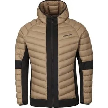 Pánská softshellová bunda Lehká pánská hybridní bunda PROGRESS TRIVOR s výplní 3M™ Thinsulate™ kávová/černá L