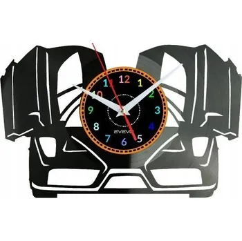 Hodiny AUTO HODINY NÁSTĚNNÉ DEKORATIVNÍ MODERNÍ VINYLOVÁ DESKA VINYL JAKO DÁREK