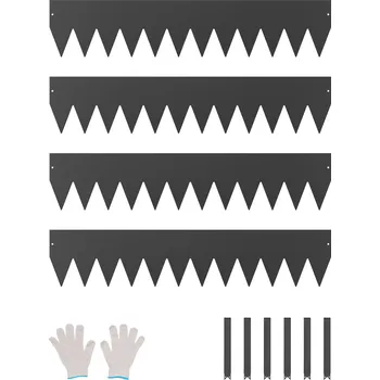 Zahradní obrubník Zahradní lem kovová 8 cm x 40 cm černá