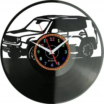 Hodiny Nástěnné hodiny do terénního auta z vinylové desky - moderní dekorace