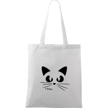 Kočka mňau - Taška bavlněná - 42 x 38 cm ( Bílá )
