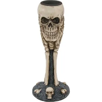 Svícen SVÍCEN LEBKA 5 X 13 CM HALLOWEEN S LEBKOU