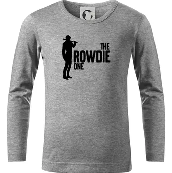 Chlapecké tričko Bachelor party - The rowdie one - Triko dětské Long Sleeve - 122 cm/6 let ( Tmavě šedý melír )