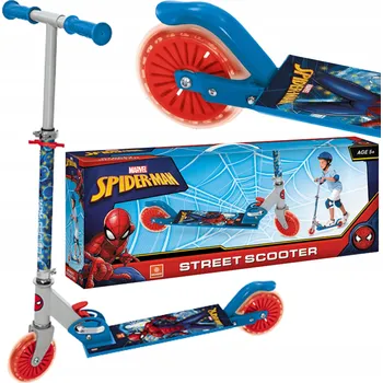Koloběžka Dvoukolová koloběžka Spiderman hliníková SKLÁDACÍ na Den dětí