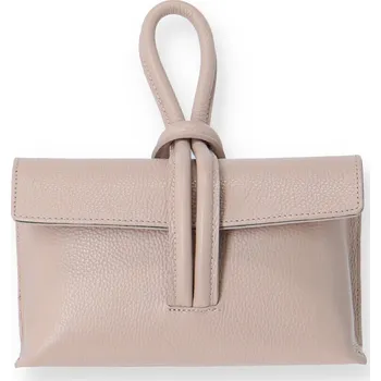 Kabelka Kabelka kůže malá 6528, Itálie barva: růžová-pudrová