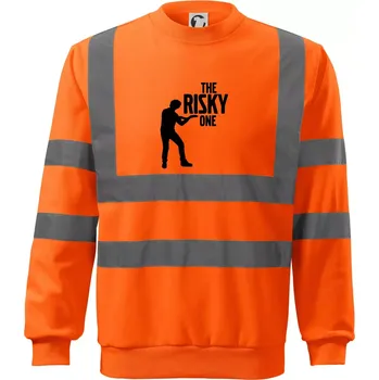 Pánská mikina Bachelor party - The risky one - Reflexní mikina - M ( Neonově oranžová )