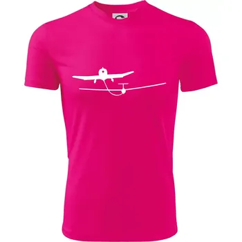 Tažení kluzáku - Dětské triko sportovní (dresovina) - 146 cm/10 let ( Neon Pink )