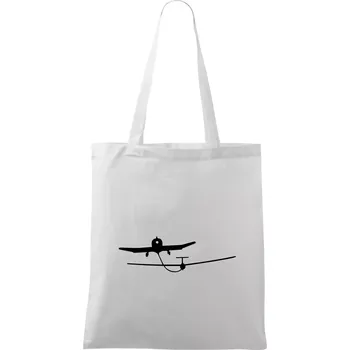 Tažení kluzáku - Taška bavlněná - 42 x 38 cm ( Bílá )